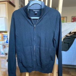 Banana republic cotton-cashmere zip up sweater SM